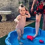 Clothing, Eau, Green, Jambe, Bleu, Baby & Toddler Clothing, Yellow, Rose, Happy, Leisure, Bambin, Red, Aqua, People In Nature, Recreation, Shorts, Thigh, Enfant, Barefoot, Herbe, Personne