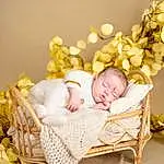 Hand, Comfort, Baby, Baby & Toddler Clothing, Yellow, Bambin, Baby Sleeping, Infant Bed, Linens, Baby Products, Basket, Bois, Baby Safety, Fashion Accessory, Event, Assis, Enfant, Room, Storage Basket, Portrait Photography, Personne