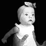 Joue, Peau, Lip, Yeux, Flash Photography, Baby & Toddler Clothing, Sleeve, Debout, Iris, Gesture, Style, Baby, Happy, Eyelash, Bambin, Noir & Blanc, Monochrome, Fun, Enfant, Darkness, Personne