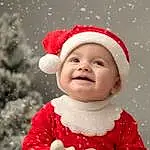 Visage, Joue, Head, Sourire, Lip, Chin, Yeux, Facial Expression, Santa Claus, Human Body, Happy, Cap, Debout, Baby, Christmas Ornament, People In Nature, Baby & Toddler Clothing, Rose, Bambin, Personne, Joy, Headwear